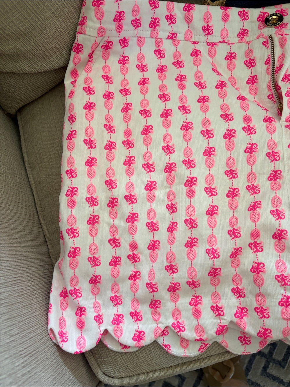 Pink Pineapple Print Skort View 2
